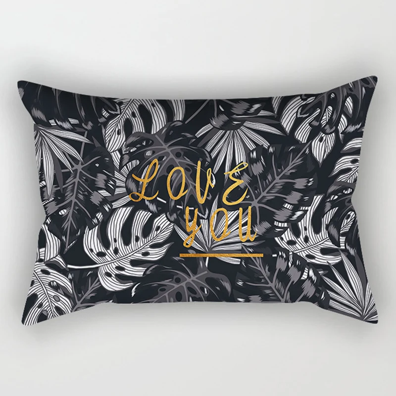 

Pillowcase 30*50CM Nordic black and white marble geometric pillowcase home sofa cushion pillowcase decorative pillowcase