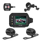 2,0 дюймовая HD камера для мотоцикла, видеорегистратор, специальный видеорегистратор с двумя треками, передняя стандартная, с ночным видением, водонепроницаемая, 32 Гб расширения, Прямая поставка
