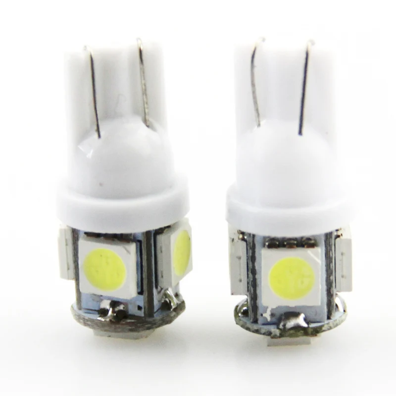 10 шт./лот T10 5050 5SMD светодиодная белая фара Автомобильная задняя с клиновидным