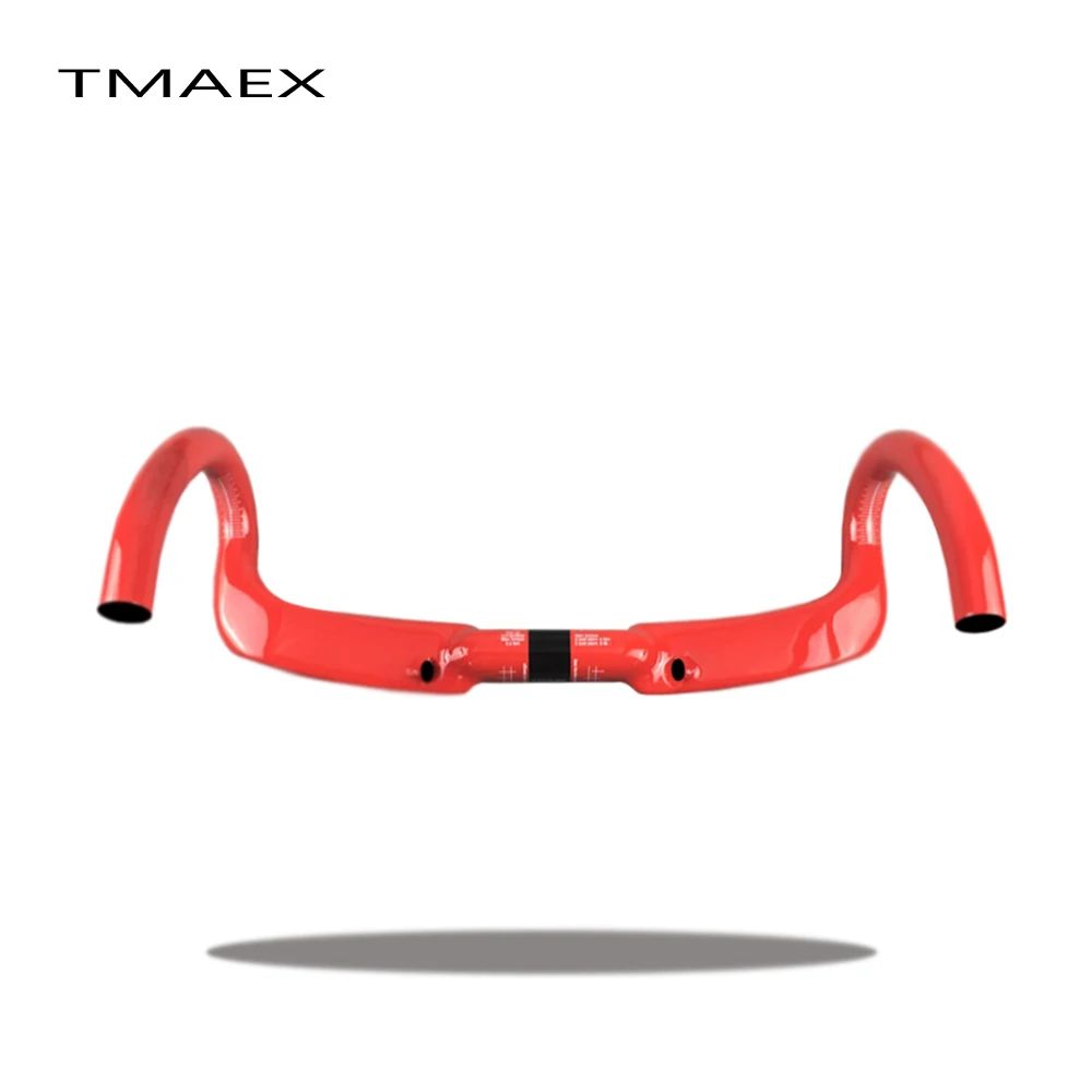 

Red No logo Full Carbon Handlebar Road Bicycle Handlebars 31.8MM Glossy Red Paint Carbon Handlebars Bent Bar 400/420/440MM Parts