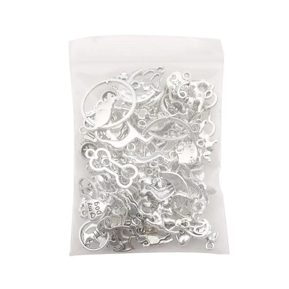 Оптовая продажа 80 шт Серебряные смешанные стили кошек и собак Подвески ручной