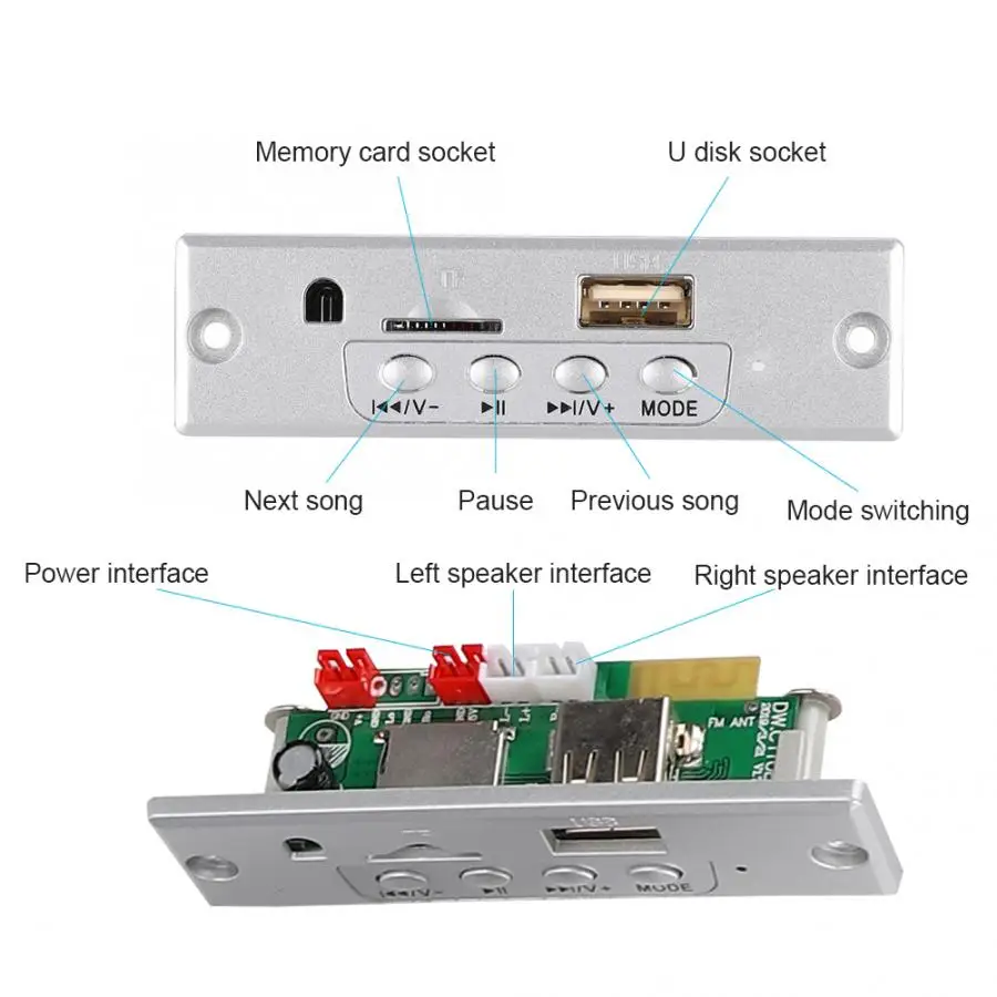 Bluetooth мини динамик DIY Kit MP3 музыкальный пакет стерео звук 3 Вт усилитель мощности с