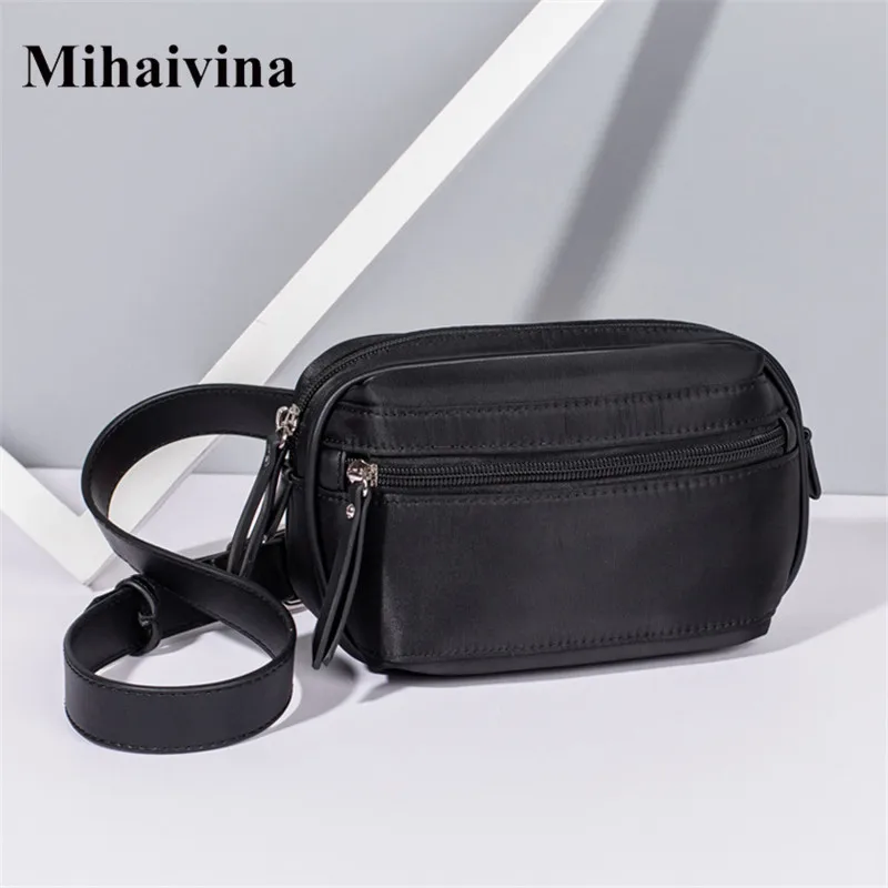 

Mihaivin Nylon Waist Bag Women Men Fanny Pack Belt Bag Pouch Phone Bags Travel Waist Pack Running High Quality Bum Bag Sport.
