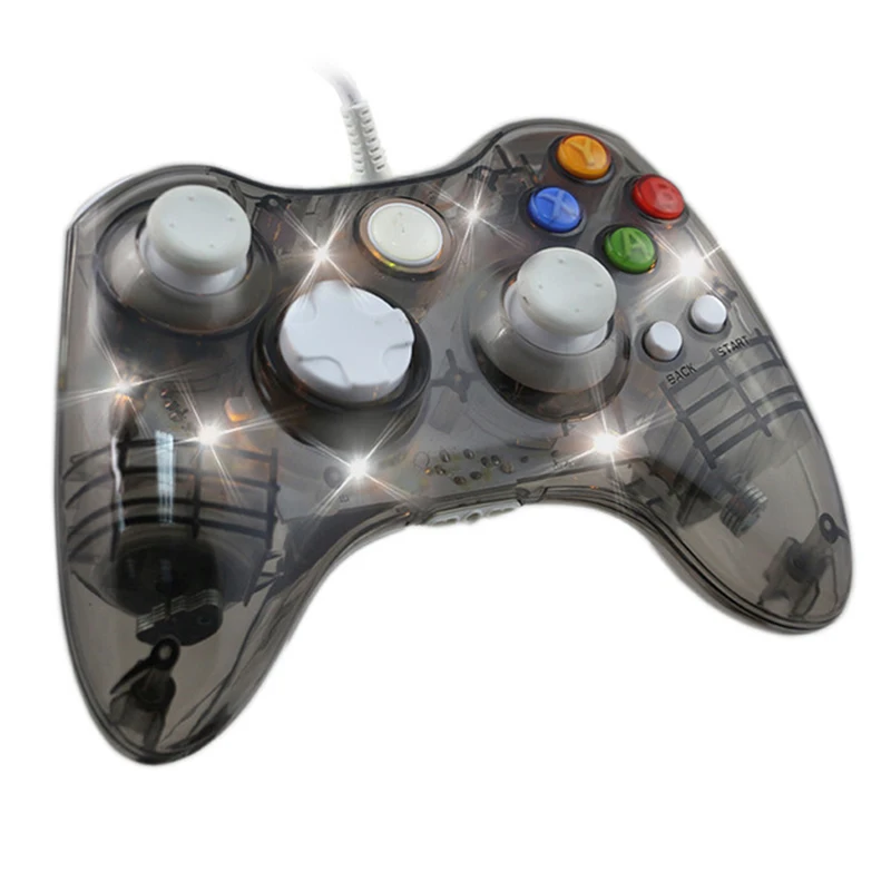 Прозрачный игровой коврик светодиодный светкой для XBOX 360 проводной джойстик