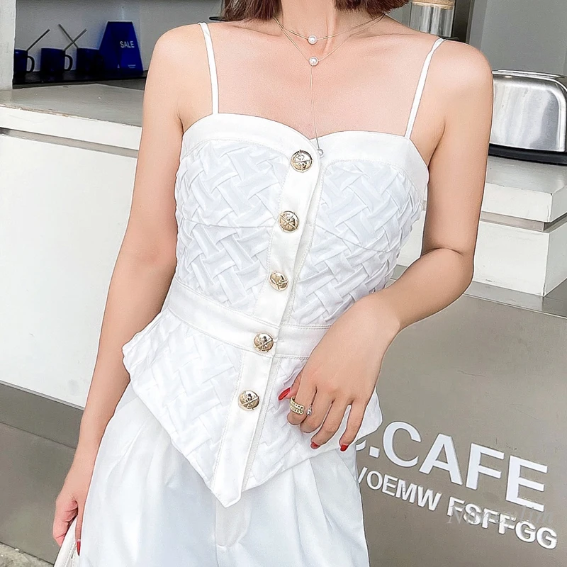 Women's Camisole 2021 Summer New Slim Fit Tube Top Outer Wear Ladies Camis Tanks Blusas Mujer White Black