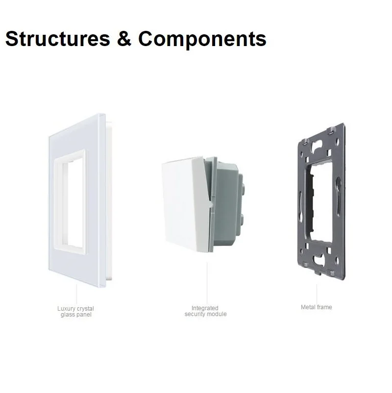 Livolo настенная панель из белого хрусталя европейского стандарта 1 банда