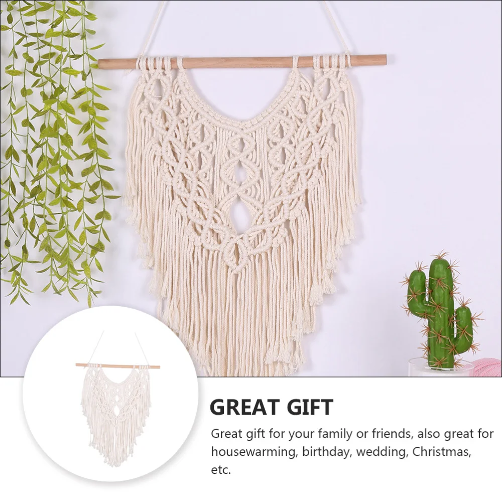 

Macrame Woven Wall Hanging Wall Decor Tassel Apartment Dorm Tapestry Decor