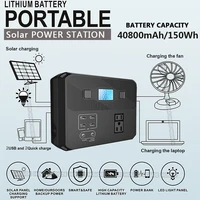 40800mah portable solar power station outdoor energy power supply 150wh car jump starter 100w solar generator battery charger