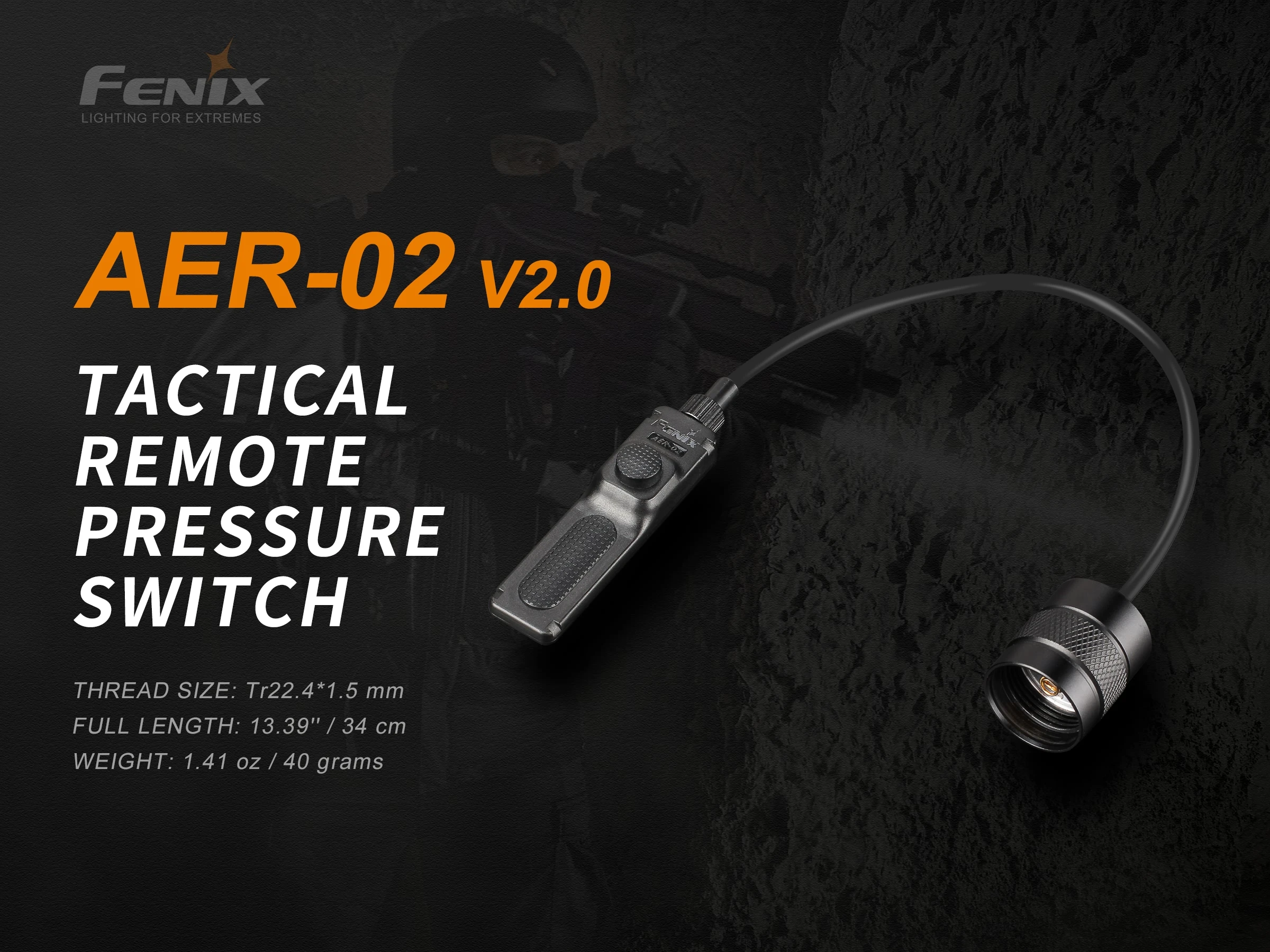 Дистанционный выключатель давления Fenix AER 02 V2.0 для тактического фонарика FD41/ TK09/