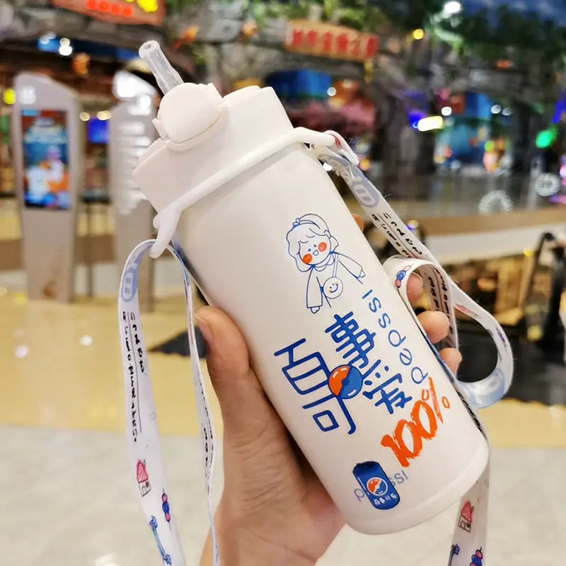 

Water Bottle Stainless Steel Girl Shaker Travel Tazas Drinkware Drinkfles Gourde Enfant Sport Borraccia Bambini Drinking Bottles