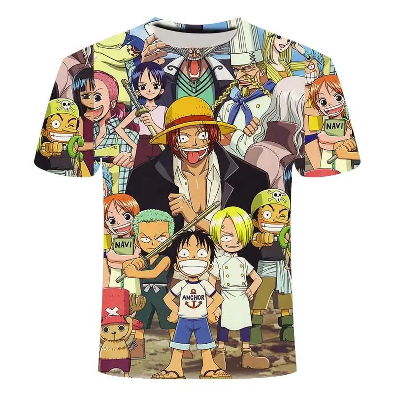 

Japanese 3d anime one pieces men's t-shirt Summer comfortable boutique manga graphic t-shirt for men kid's anime top clothing
