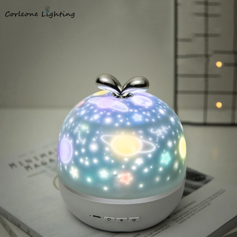 

Star Projector Night Light Bedside Children's Night Lights USB Chargeable Rotatable LED Night Lamp Kids Room Projection Light