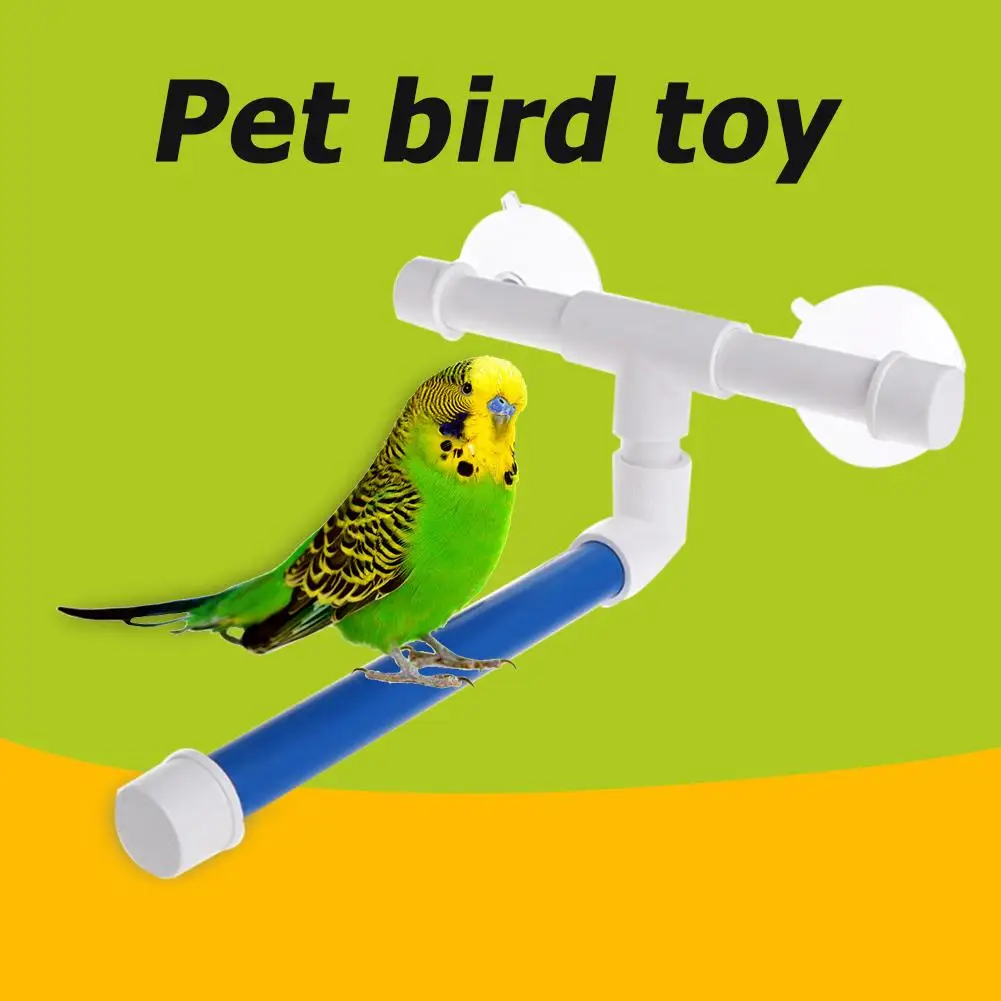 

Pet Birds Shower Perches Toys Wall Suction Cup Bird Bath Standing Platform Rack Parrot Budge Paw Grinding Stand Toy 24*21*10cm
