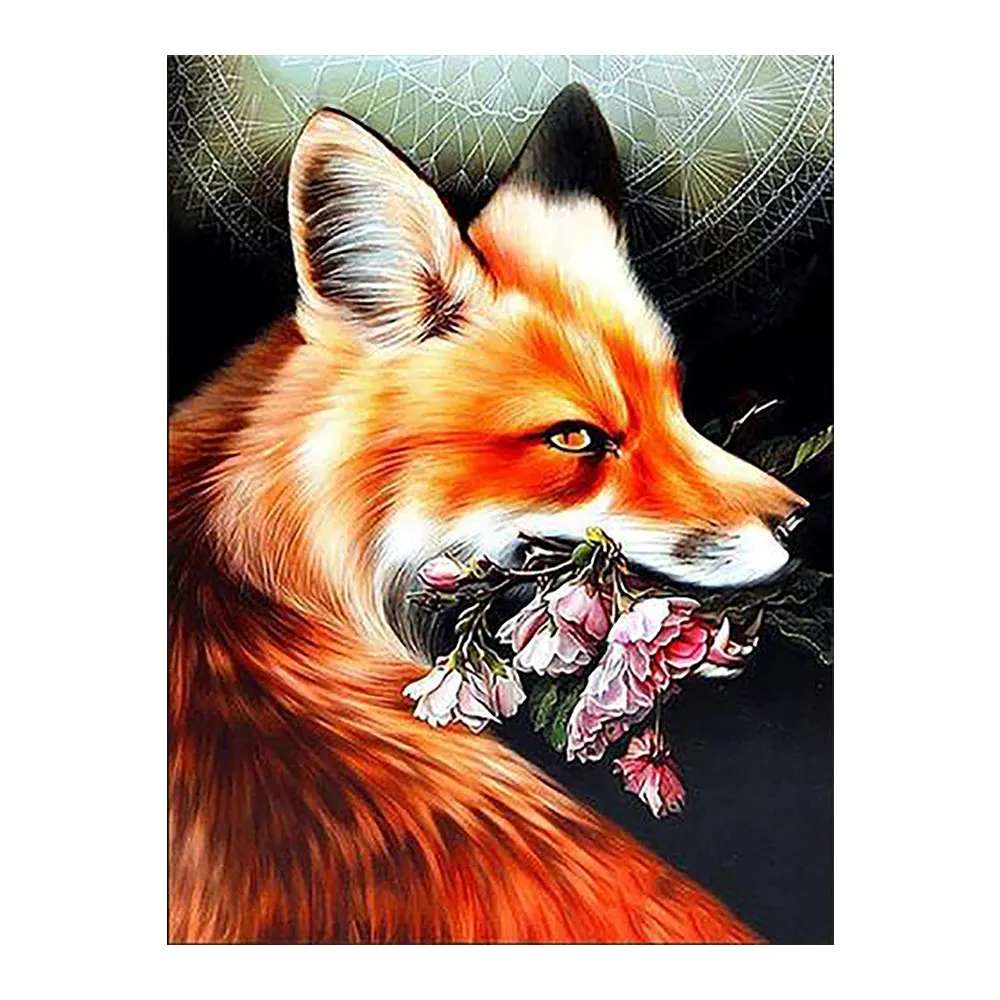 

Red Wolf Fox Art Oil Diamond Painting Animal Round Full Drill Nouveaute DIY Needlework Mosaic Embroidery 5D Cross Stitch Picture