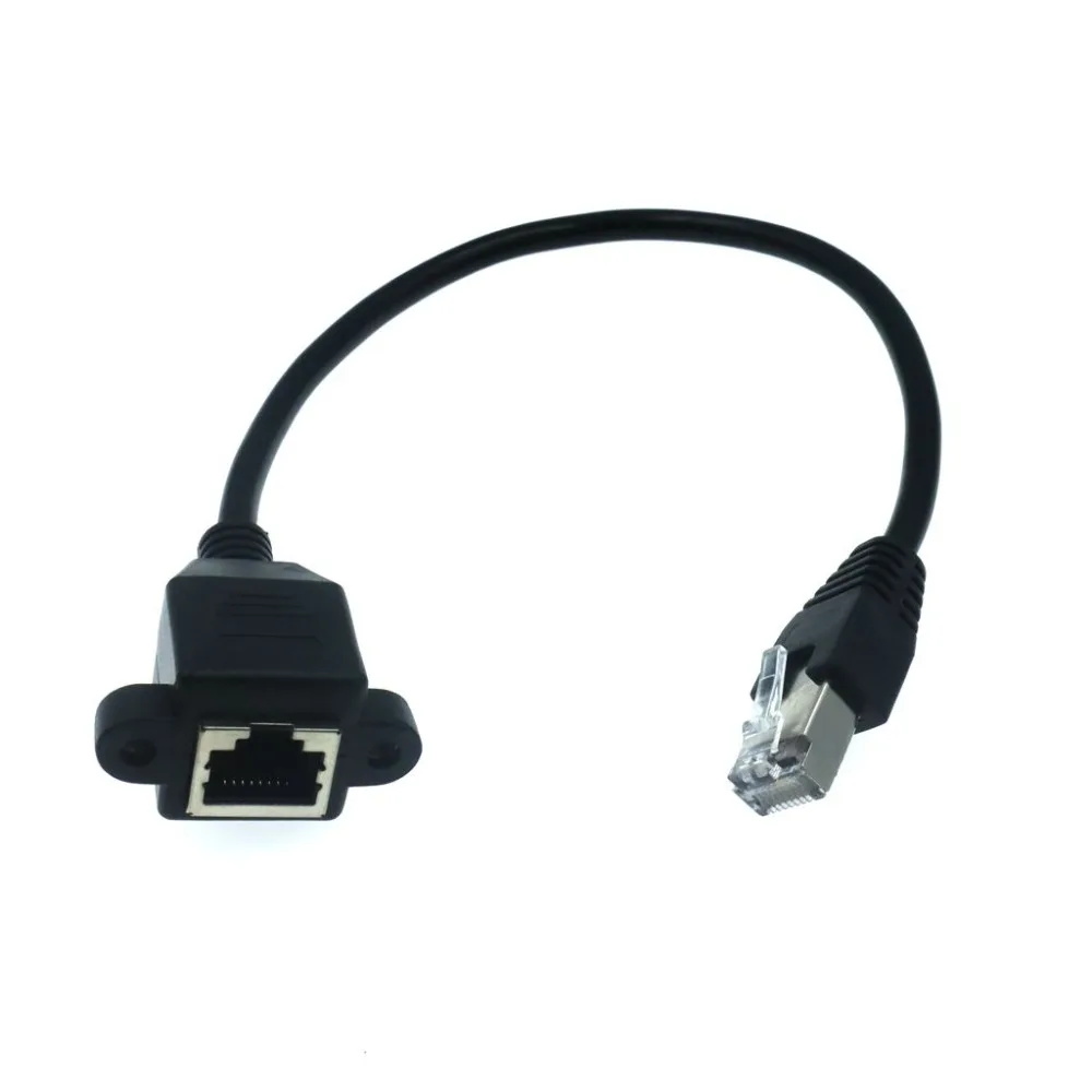 

30cm UP Down Right Angled 90 Degree 8P8C FTP STP UTP Cat5 RJ45 with screw Lan Ethernet Network Extension Cable 1ft