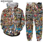 Новинка, модные мужскиеженские толстовкисвитшотыбрюкиспортивные костюмы с 3D-принтом для борьбы, Прямая поставка