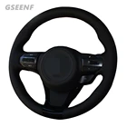 Автомобильные аксессуары, чехол на руль для Kia K5 K4 K3 K2, черный ручной работы, удобная и нескользящая искусственная кожа