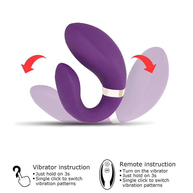 Водонепроницаемый Вибратор для точки G с тихим двойным мотором Стимулятор