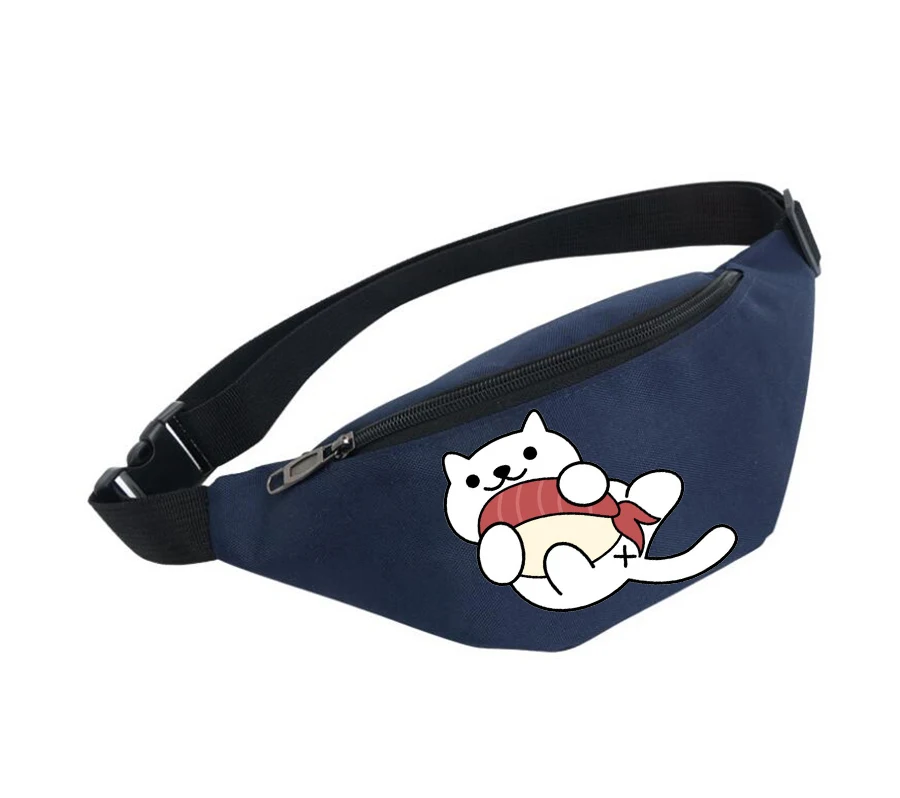 

Unisex Fanny Pack women Belt Waterproof Chest Handbag Waist Bag Ladies Waist Pack Belly Bags For Neko Atsume
