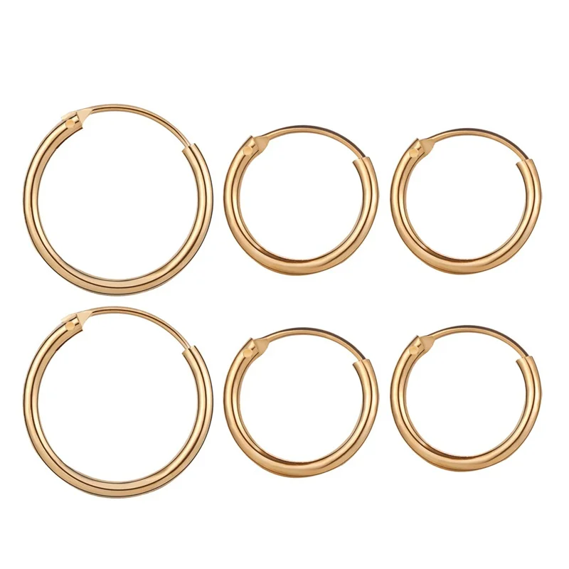 

2021 New Rose Gold Multiple Dangle Small Circle Hoop Earrings for Women Jewelry
