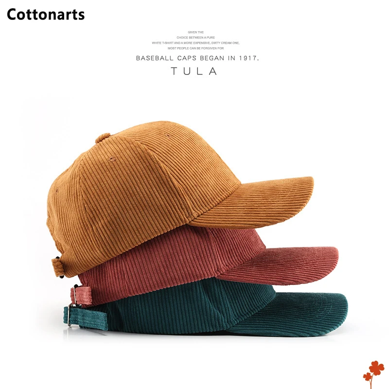 

Corduroy Dad Cap for Men Winter All-match Warm Baseball Hat Outdoor Adjustable Casual Sports Cap Casquette Gorras Bone Masculino