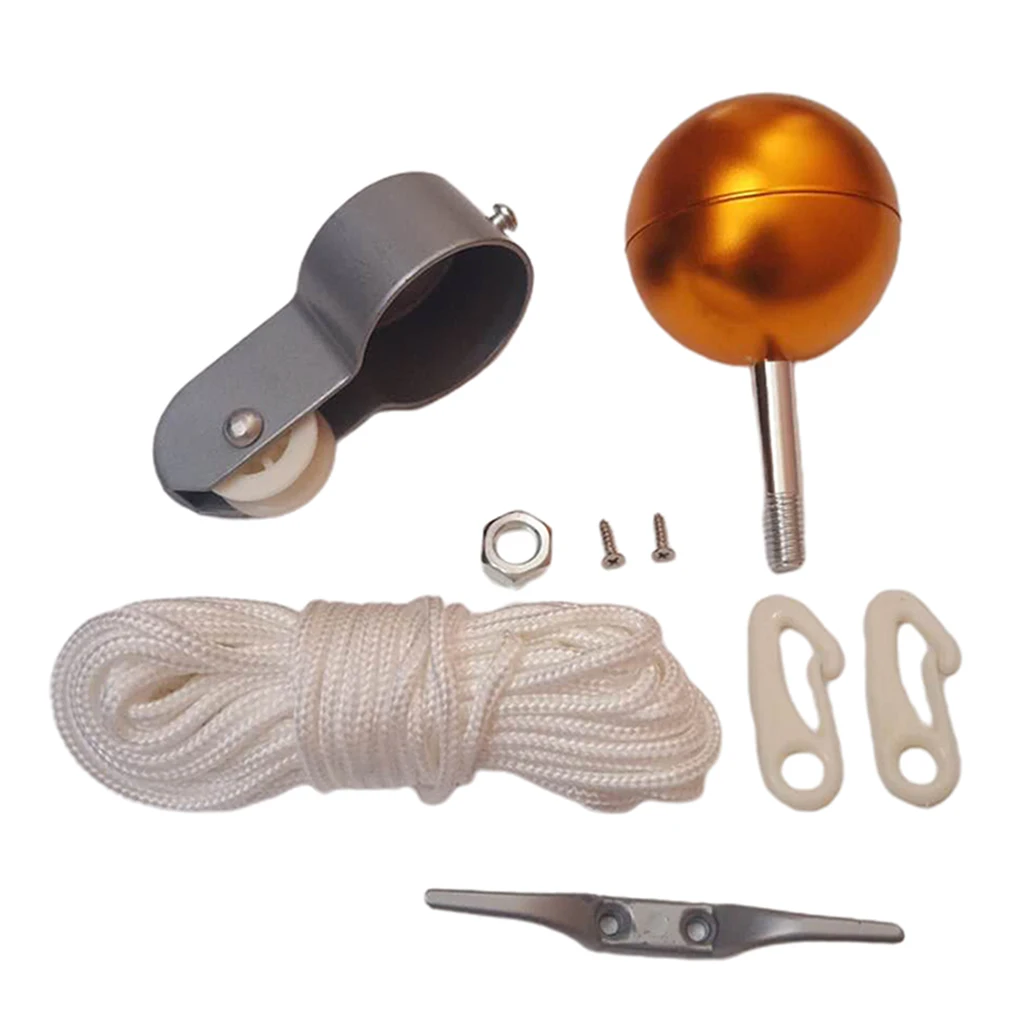 

9pcs Flag Pole Parts Repair Kit Replacement Part Durable for Garden Buildings