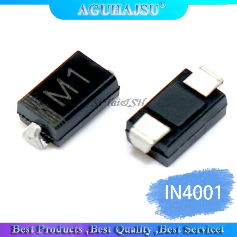100 шт. IN4001 Диод SMA M1 1N4001 SMD 1A 50 в выпрямительный диод|Диоды| |