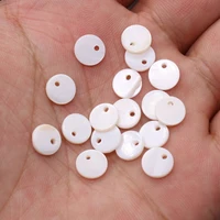 natural white shell pendant round mother of pearl exquisite charms pendants for jewelry making diy earring necklace accessories