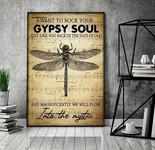 

Ретро Винтаж я хочу сделать вашу душу в Мистик Стрекоза винтажные металлические знаки фотостена для гаража Cafee Bar