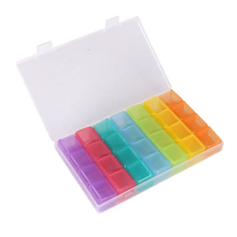 

28 слотов Пластик много Регулируемая ювелирные изделия ящик для хранения Чехол Ремесло Организатор Бусины Контейнер для дизайнера