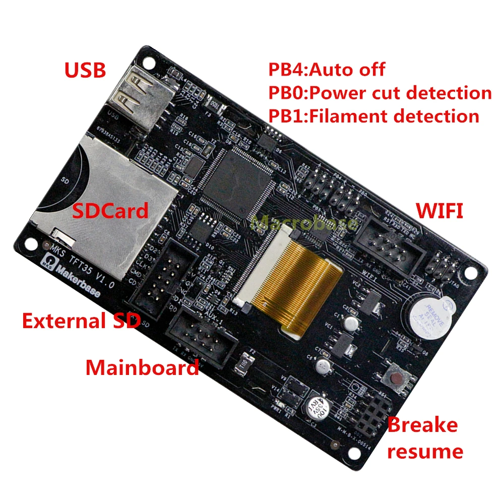 Makerbase MKS TFT35 CNC сенсорный экран модуль cnc контроллер GRBL автономный ЖК-дисплей