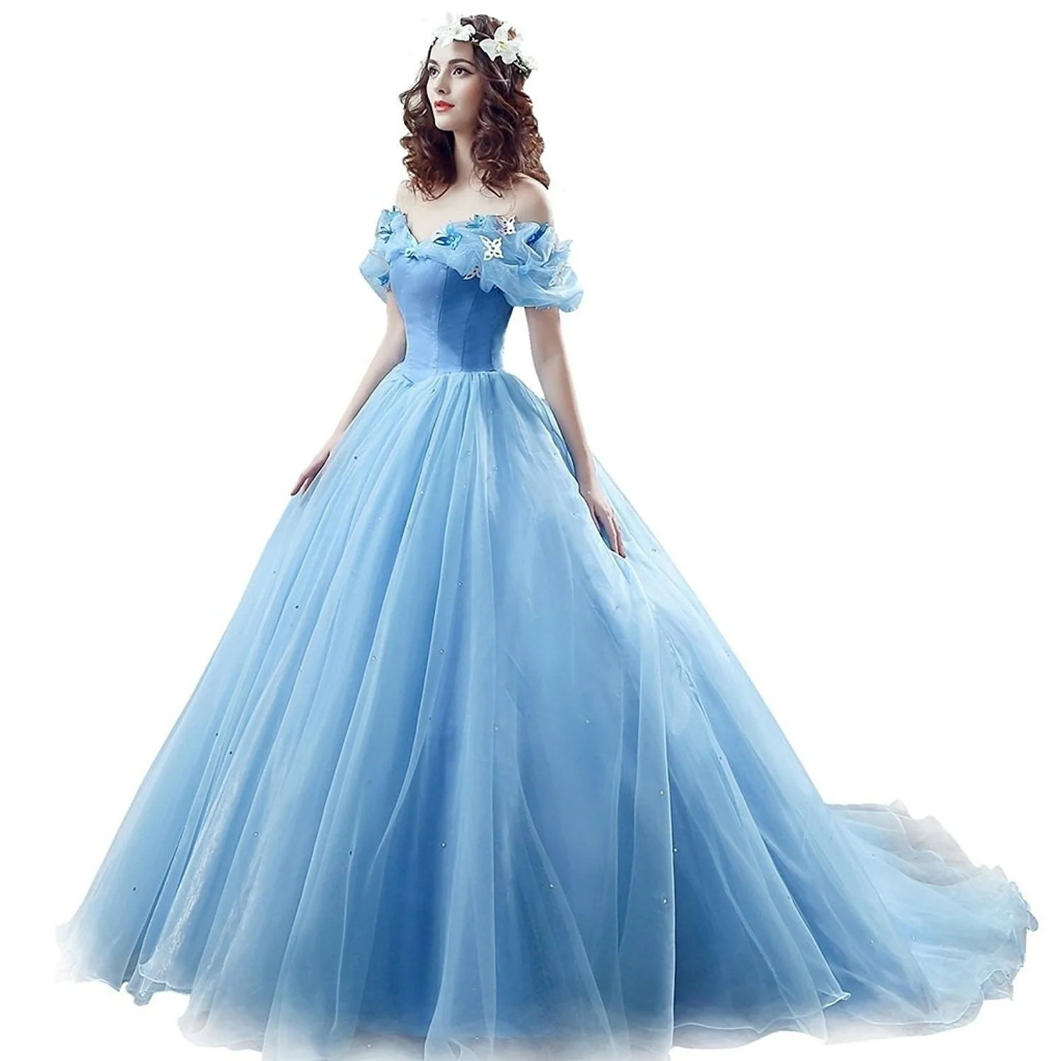 

Strapless Princess Wedding Dress Prom Long 2021