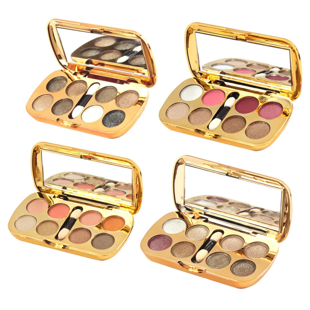 8 цветов Перламутровые тени для век с мишкой алмазная пудра макияжа дымчатые