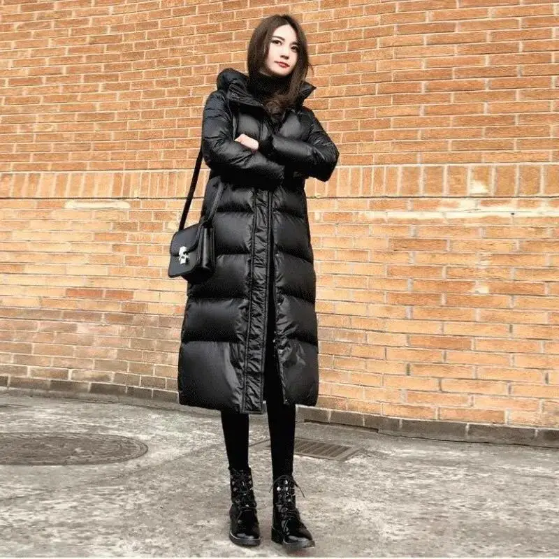 2021 New Korean Women's Long Slim And Coats Thick Warm Winter Jackets Versatile Cotton Padded Fashion Ukraine Woman Parka Sherpa