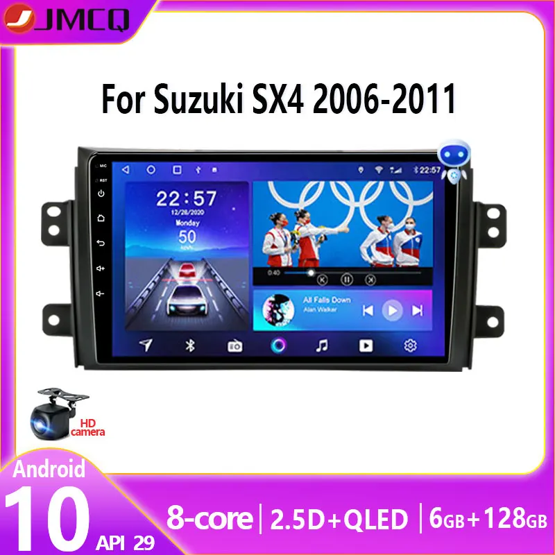 

JMCQ Android 11 Car Radio for Suzuki SX4 2006-2011 2012 2013 Multimedia Video Player 2 Din Navigation GPS RDS Stereo Head Unit