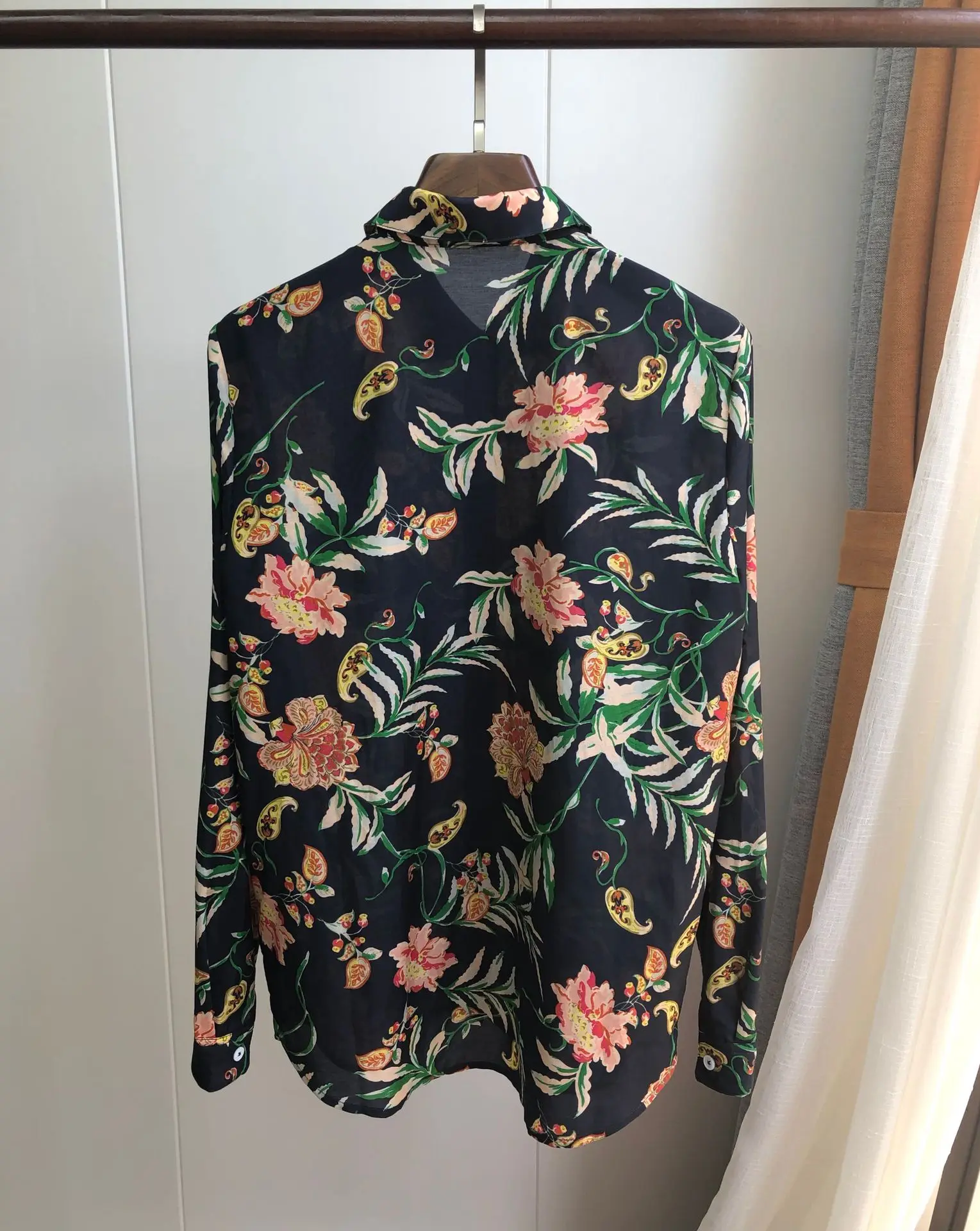 Женская рубашка шелковая SZ Новый светильник хлопковая изысканная с Мозаичным