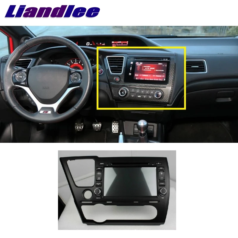 Liandlee для Honda Civic 2014 ~ 2017 LiisLee Автомобильный мультимедийный ТВ DVD GPS аудио Hi-Fi радио