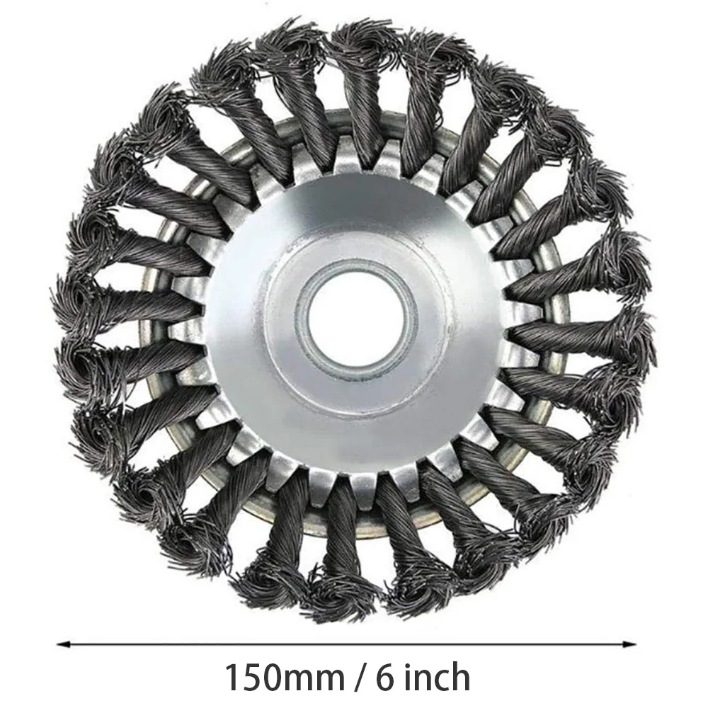 6 inch Новая 6/8 дюймовая стальная проволочная колесная щетка, триммер для травы, инструмент для чистки сорняков, газонокосилка, резак для садовой лужайки - Цвет: 6 inch