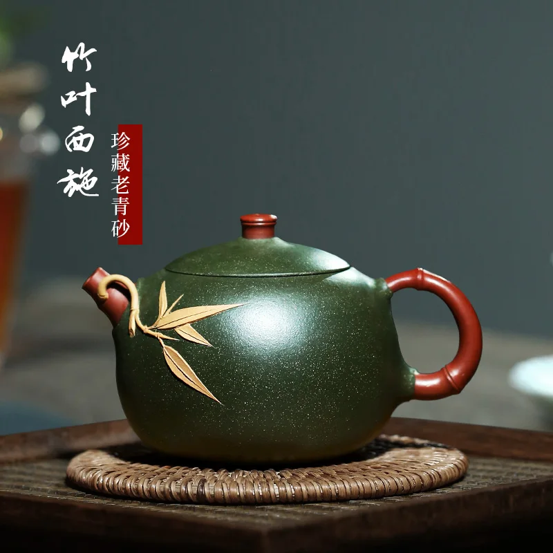 

TaoYuan Tibetan sand 】 yixing are recommended by xiao-lu li pure manual undressed ore sand old green bamboo's beauty