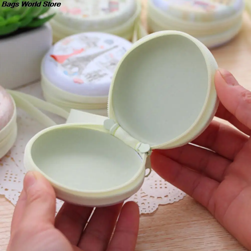 Мини-кошелек унисекс для женщин милая круглая сумочка ключей с гарнитурой