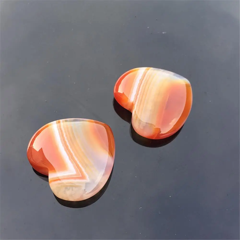 1 шт. Природный камень в форме сердца из розового кварца полоску Агат с украшением