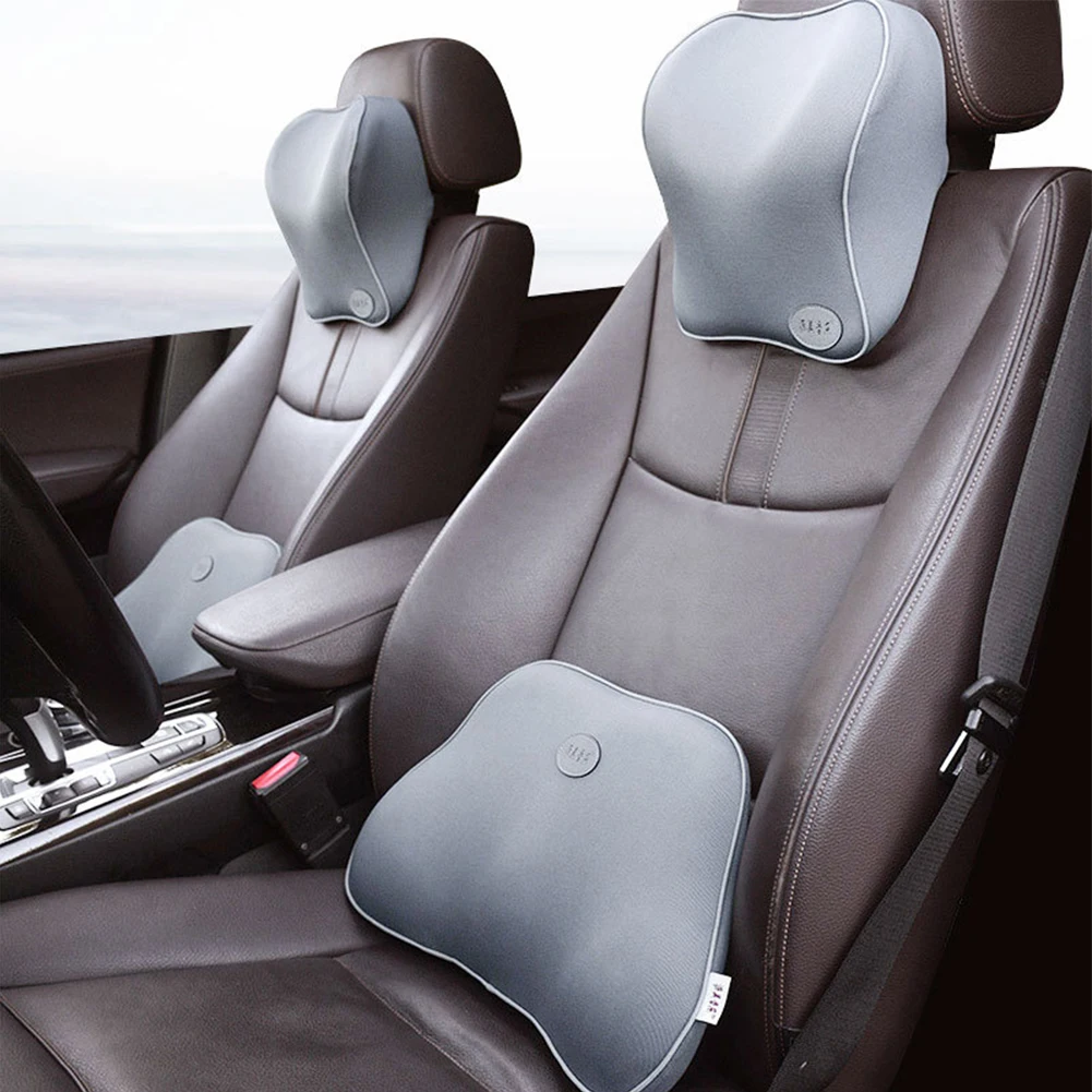 

Car Headrest Auto Neck Pillow Support Universal Soft Neck Pillows Cushion Memory Foam Lumbar Back Support Relieve Body Pressure