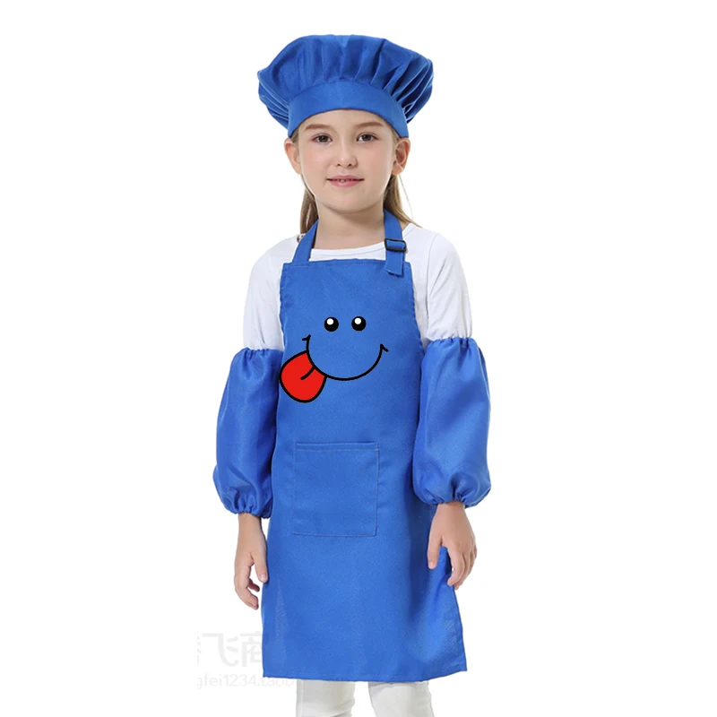 Детский фартук из полиэстера одежда для еды готовки нагрудник выпечки с рисунком