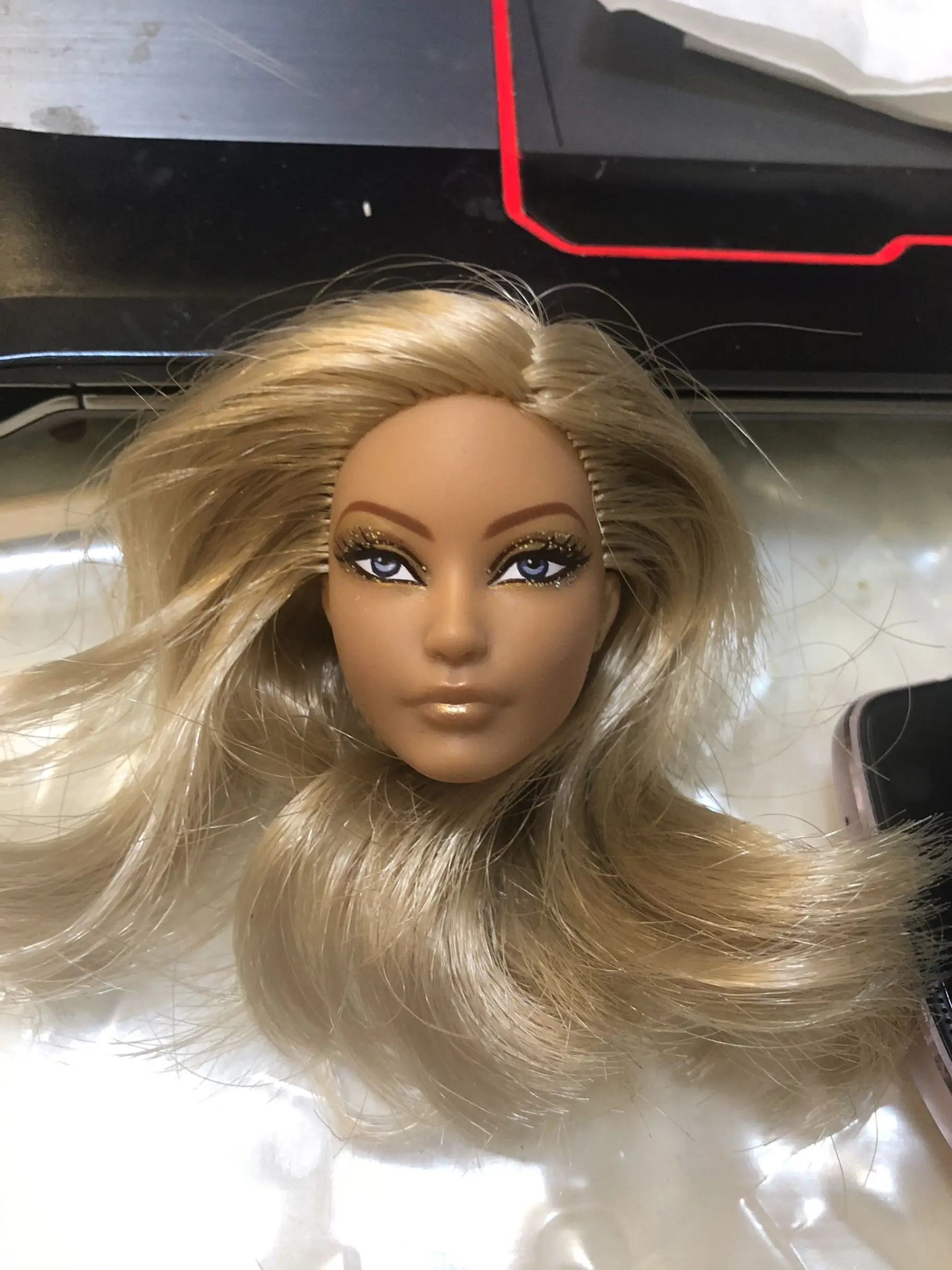 Редкая глобальная Ограниченная серия голова куклы золотого и серебряного цвета