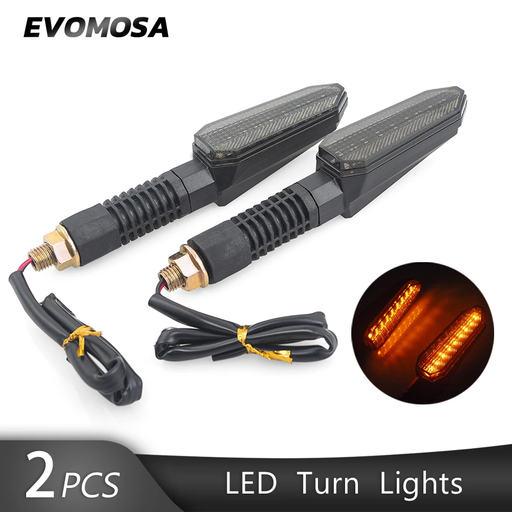 

2x 10mm LED Motorcycle Turn Signal Lights Bendable Flashing Motorbike Indicator Blinker Moto Tail Lights Signal Lamp for Honda