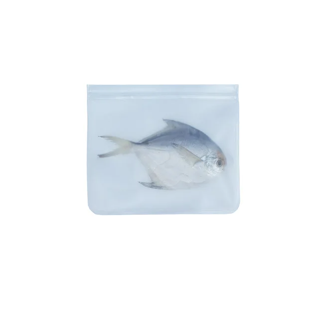 1 Large Силиконовая сумка для хранения еды, многоразовая сумка-морозильник Ziplock, герметичный кухонный органайзер для фруктов, одобрено FDA, BPA бесплатно - Цвет: 1 Large