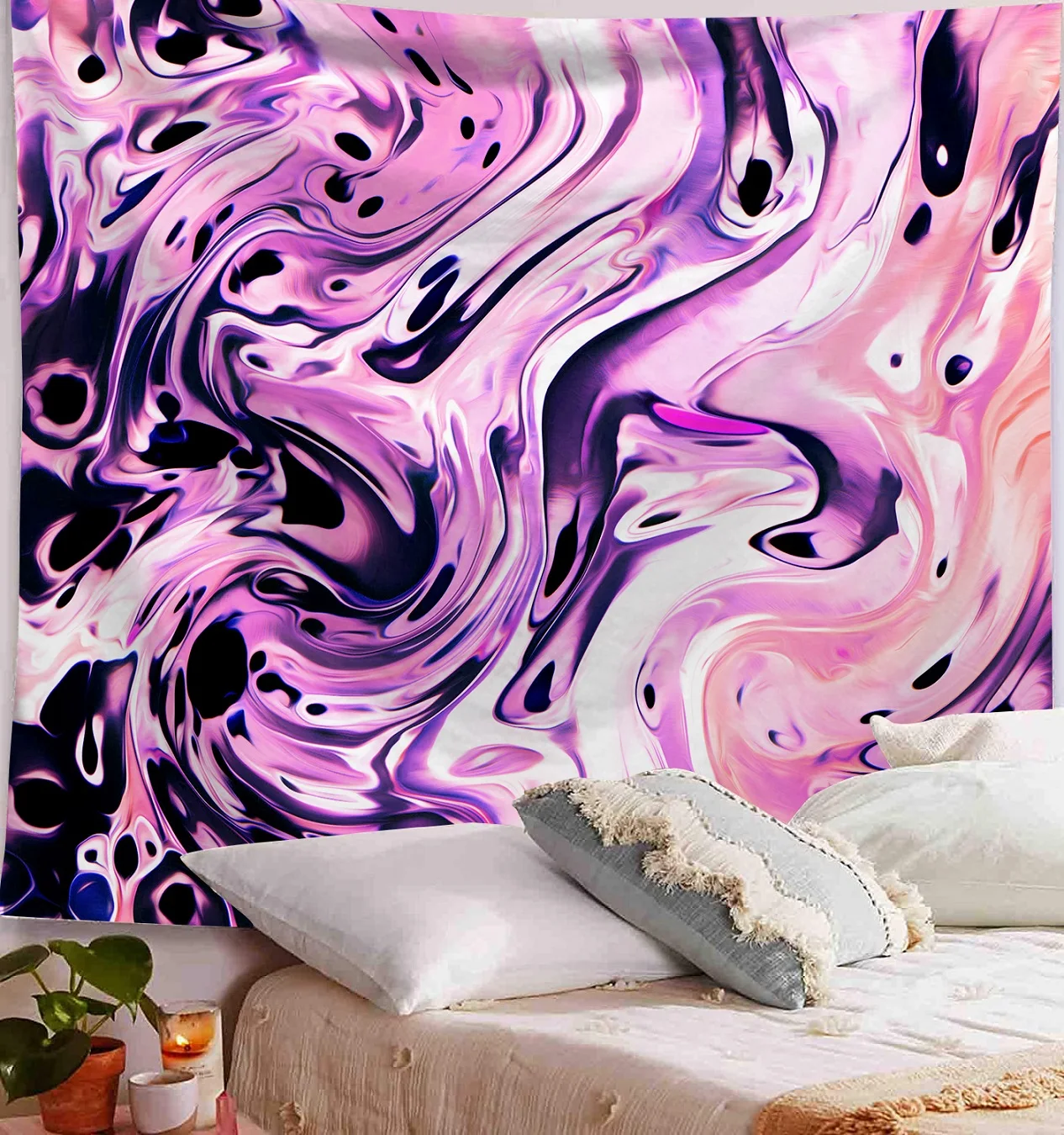 Абстрактная картина маслом гобелен украшение для спальни 100% полиэстер