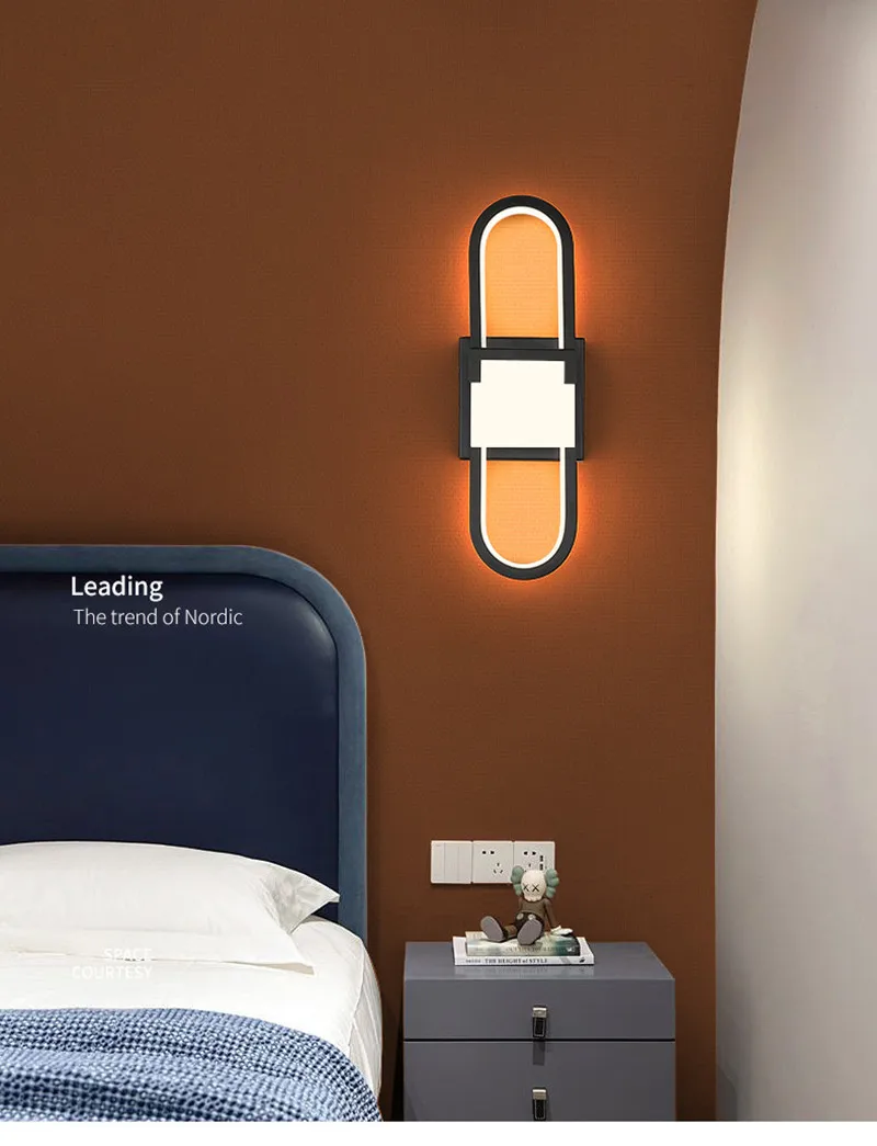 Простой и современный светодиодный настенный светильник креативная