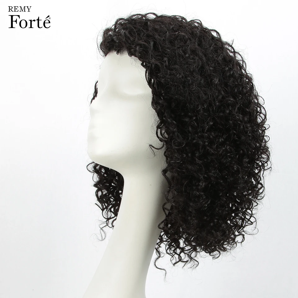 Remy Forte короткие кудрявые человеческие волосы парики Remy бразильские волосы парики u-части кружевные парики женские парики короткие Омбре кружевные парики