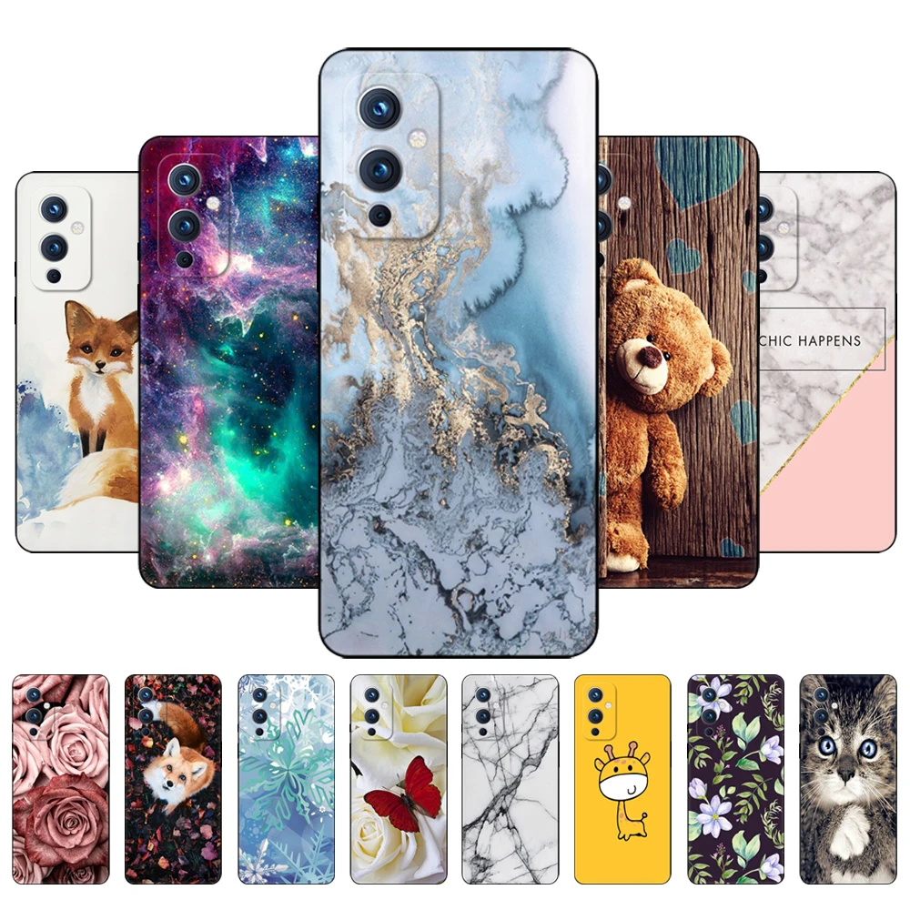 

For OnePlus 9 Case For OnePlus 9 Pro Case For OnePlus 9R Case Silicon Phone Back Cover One Plus 9 EU/NA R 9Pro 5G black tpu case